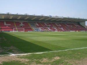 Fans volunteered to cleanup the surrounding area of Lincoln City's Sincil Bank Stadium